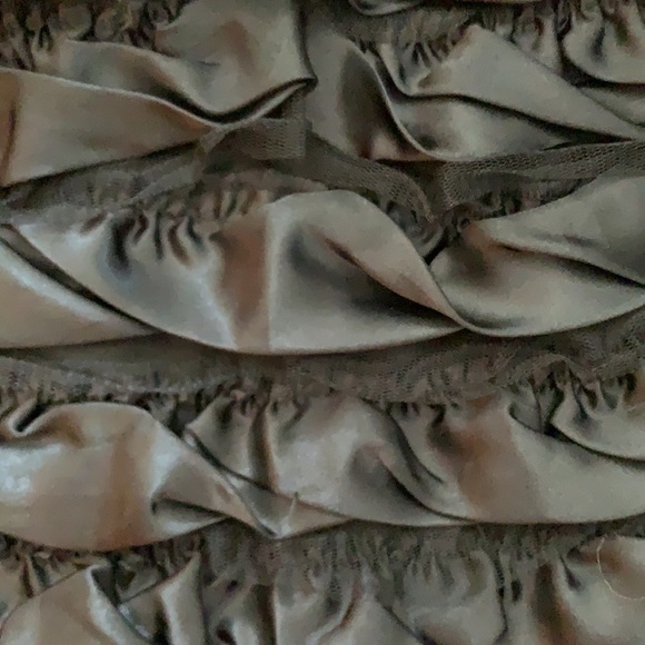 EUC girls hanna andersson black satin tulle ruffle skirt size 8 - Picture 2 of 4